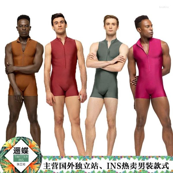 Testros masculinos Summer Men Sexy Plus Size Rompers Plays Lear