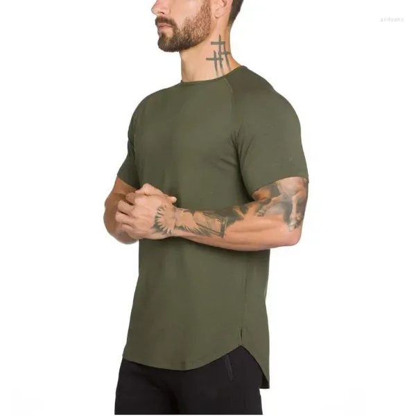 Magliette da uomo abbigliamento marca camicia fitness 2023 estate estensione da strada da strada a maniche corta palestre di cotone t-shirt bodybuilding