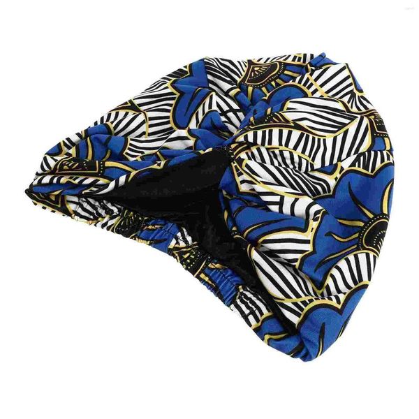 Berets шелк Sleep Cap Baotou Fashion Turbans Hat Creative Headrress Chic Caps Печать