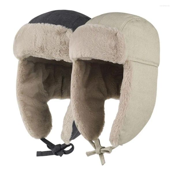 Boinas ostentam esportes ao ar livre Anti Chapéus de neve Caps de aba Faux Fur Lei Feng Cap Hat Flap Flap