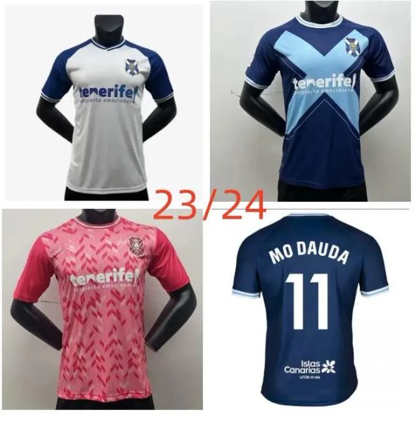 CD Tenerife Mens Soccer Jerseys 22 23 Ruben Borja Garces Mo Dauda Michel Shashoua Elady Mellot Enric Gallego Centennial Home Away 3rd Futebol