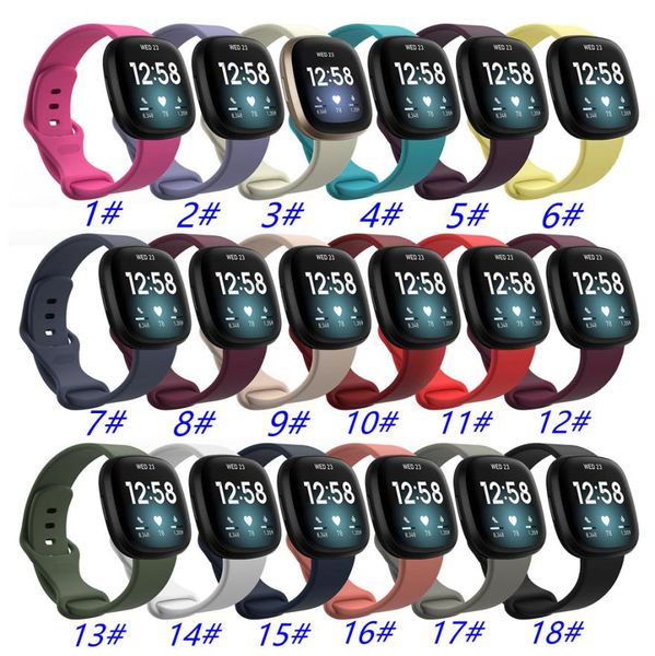 Pedra de banda de relógio de silicone grande grande para Fitbit Versa 3 para Fitbit Sense Smart Watch Reflection Watch StrapElets Bracelet5747274