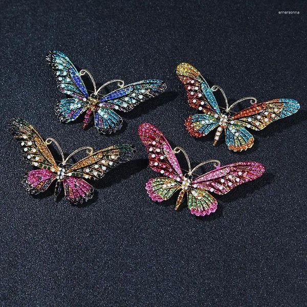 Broschen Butterfly Emaille für Frauen bemalt Öl Corsage Brosche Mantel Strickjacke Mode elegante süße Schülerzubehör