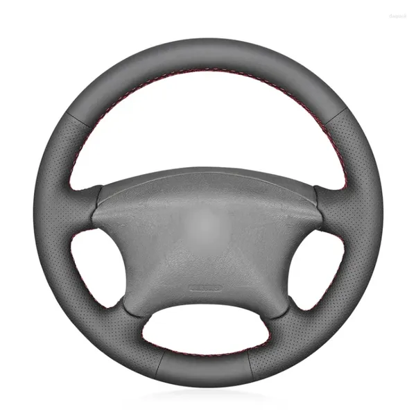 Coperchio del volante dello sterzo Coperchio di auto in pelle in finto nero per Xsara Picasso Berlingo 2001-2008 C5 2001-2006 Partner 2003-2008