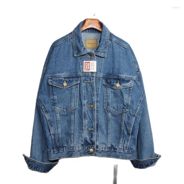 Frauenjacken Frühling Herbst Lose Blue Denim Jacke Mantel Student Student Outerwear Chaqueta Mujer Koreanisch Langarm Kurzjeans Frau Frau