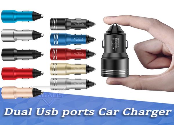 UNIVERSAL 5V 24A1A Dual Porte USB Lega Caricatore di Caricatore di Caricatore auto per auto per iPhone Samsung Huawei4148569