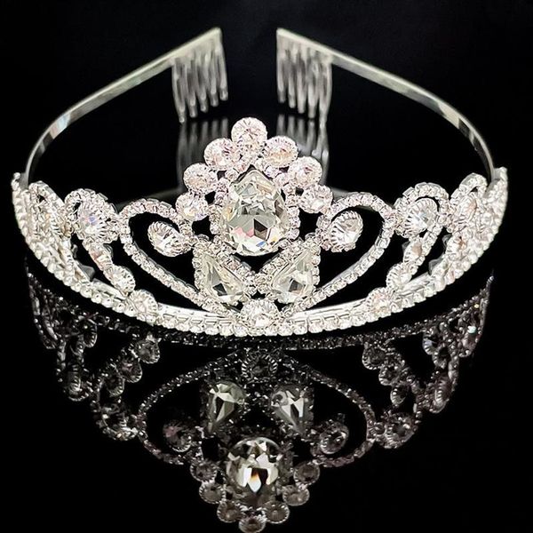 Clip per capelli Barrettes Princess Crystal Tiaras and Crowns Headband Girls Love Bridal Prom Crown Wedding Party Accessiori ebrei ebrei ebreo