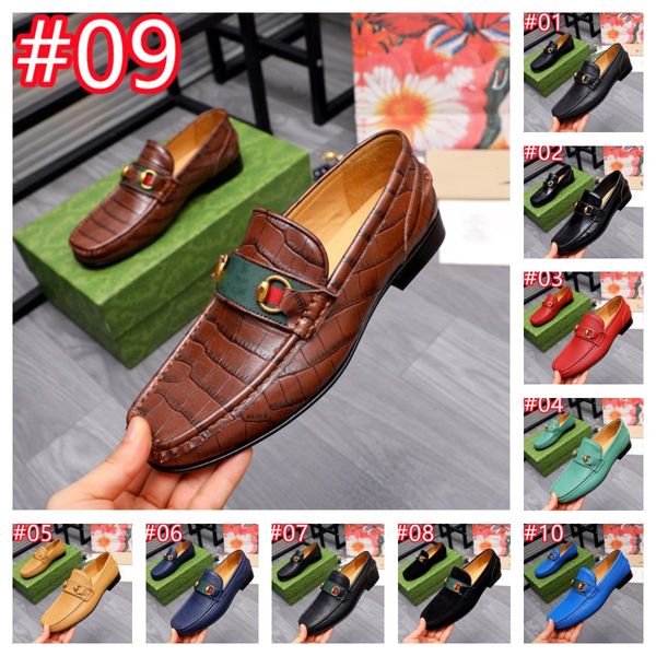 11colour Spring Men Men Formal Shoes Brand Итальянская модная коричневая слипа