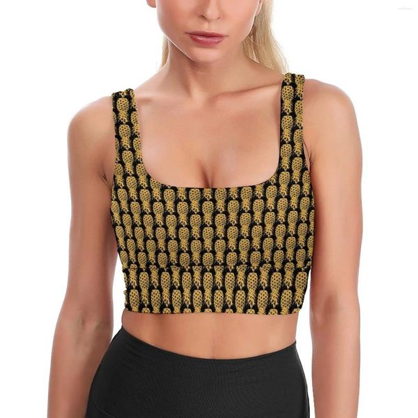 Frauen Tanks Yoga Weste Frauenwinger Lebensstil auf der Seite Ananas Mädchen sexy kartartarische Elastizität Four Seasons Top