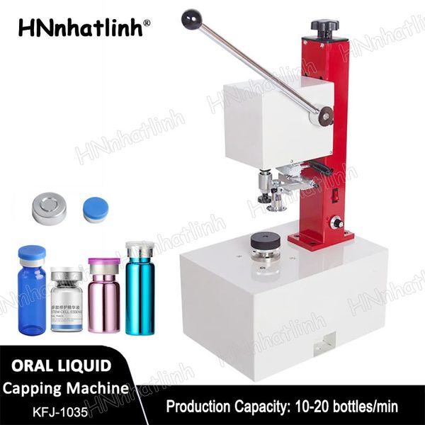 Halbautomatische Fläschchen Crimping Machine Oral Flüssigkeit Elektrische Handbedeckungsmaschine Multifunktional Versiegelung Fläschchenkrimper