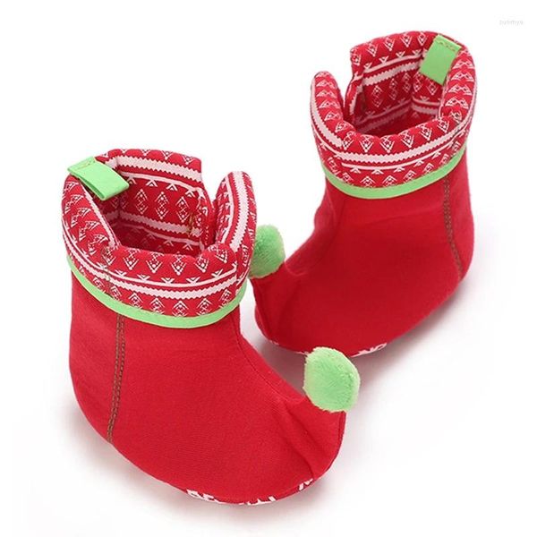 Botas infantil bebê natal neve inverno inverno acolhedor de desenhos animados fofos estampados em primeiro lugar