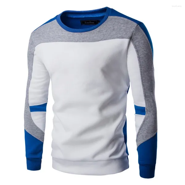 Moletons masculinos Moda de beisebol uniforme moletons casuais o pescoço bloco de cores outono mola de manga longa Sorto de moletom