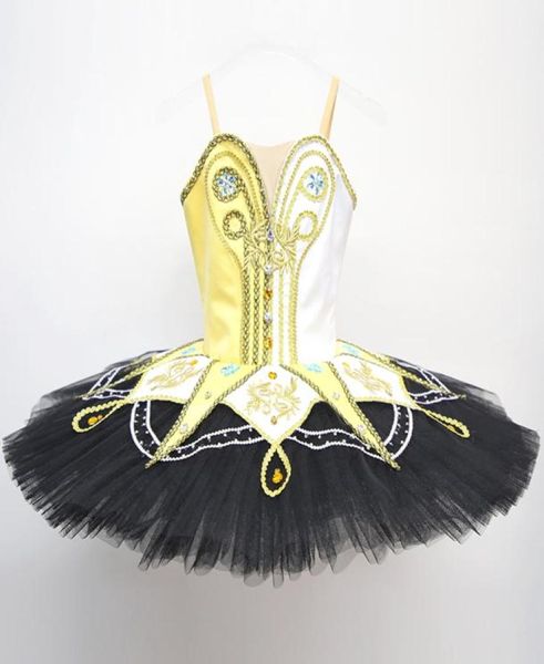 Çocuk Siyah Kırmızı Fabrika için Yeni Tarz Dans Giysileri Klasik Peri Elbise Bale Kostümleri Tutu Leotard Siyah Beyaz Gold3752208