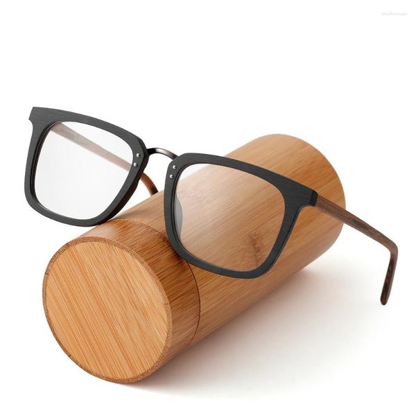Sonnenbrillen Rahmen CHFEKumeet Holzquadratien Brille