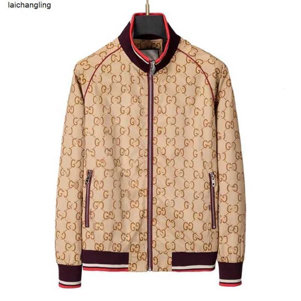Jackets masculinos designer de moda Guc Mens Jacket Spring Autumn Coats Sports Windbreaker Zipper casual Man Outer;