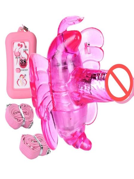 Brinquedos sexuais femininos usando controle remoto sem fio Butterfly Massager Vibrator 38 Modos com Belt Brinquedos de Sexo Adulto 3919399