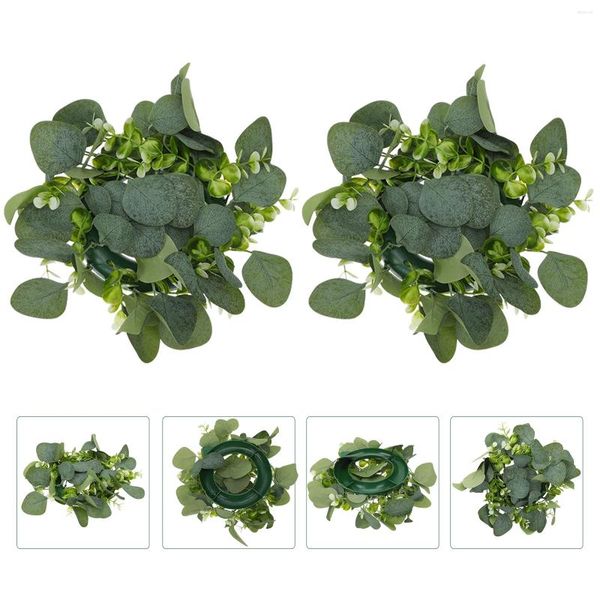 Flores decorativas 2 PCs Tabela Decoração Garland ao ar livre Mini grinaldas plásticas Adornamento Artificial