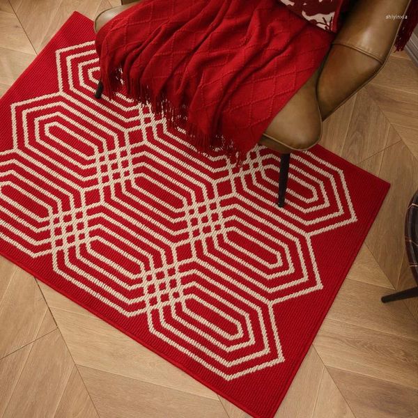 Tappeti tappeti per raschiatura rossa tappetini ourdoor interno non slittatore per tappeto da cucina del pavimento da cucina tappeto tappeto regalo per la casa.