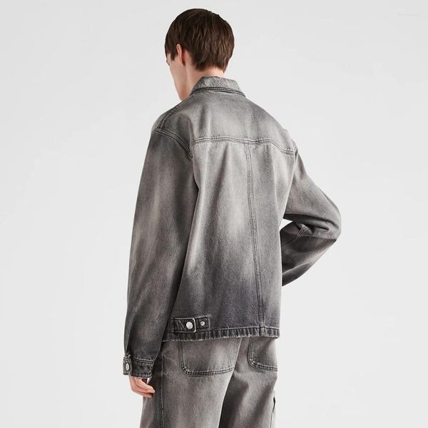 Giacche da uomo giacca di jeans grigio #mr0160