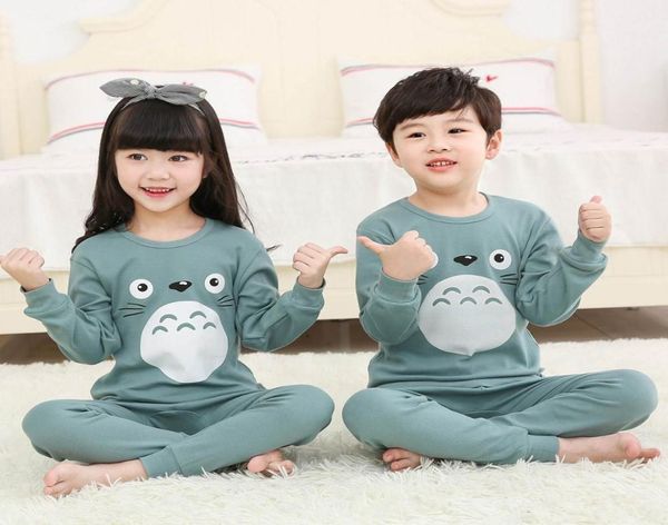 Crianças Pijama meninos Animal Animado Roupas de algodão Set Deefton Sleepwear Aprese de roupas íntimas para meninas roupas de bebê de bebê chil4960523