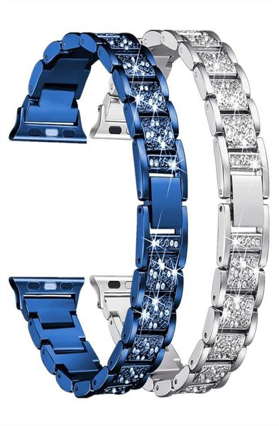 Cinturino Apple Watch del bracciale per bracciale di gioielli SE 6 banda 44 mm 44 mm Bling Temped Glass Screen Protector per IWatch9784558