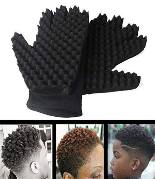 Bukleler bobin sihirli alet dalgası berber saç fırçası sünger eldivenler için dreads için afro locs curl saç araçları 9863520