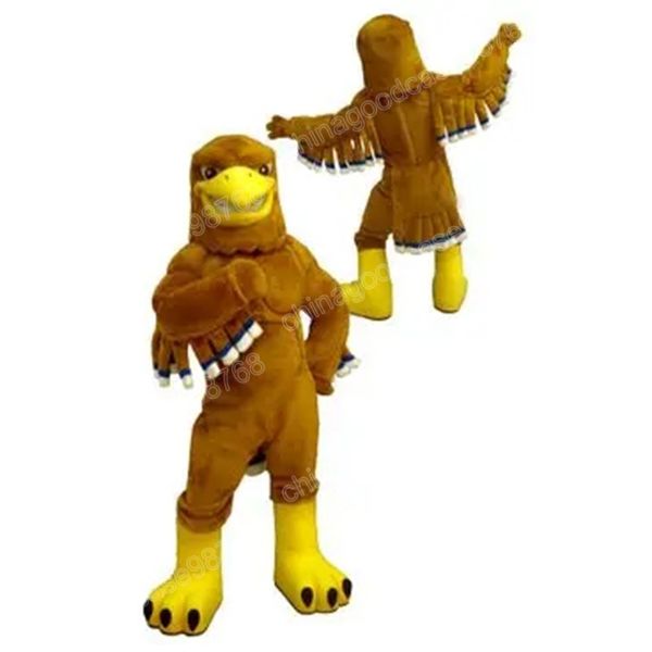 Christmas Brown Eagle Mascot Costume Halloween Fancy Fanche Party Cartoon Character Dit Suit de carnaval Tamanho dos adultos de aniversário Roupa ao ar livre