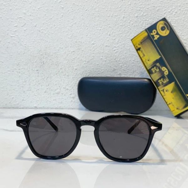 Óculos de sol Trendência de moda vintage espessa de acetato sólido retangular óculos de sol para homens mulheres com molduras de óculos tons vantz de alta qualidade