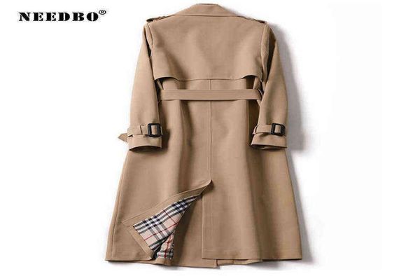 Needbo Windbreaker Women039s Midlength Trench Coat Harajuku Preppy Style DoubleBreasted Loose Polo Kragen Korean Vintage 21109835289