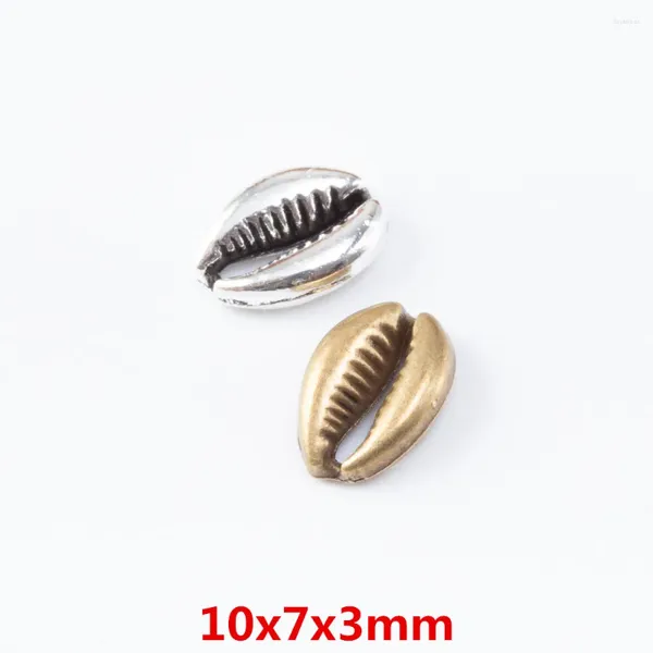 Charms 140 peças de liga de zinco retro de metal pendente de concha para colar de jóias artesanais DIY Fazendo 6957