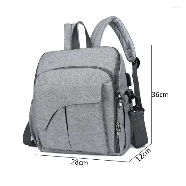 Bolsas escolares Bolsa de maternidade Múmia Backpack Backpack Baby com Strol