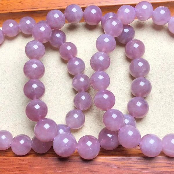 Link Bracelets Natural Purple Rose Quartz Bracelet Frend Strand requintado para mulheres de cura de presente de joalheria Energia de cristal 1pcs 8/10mm