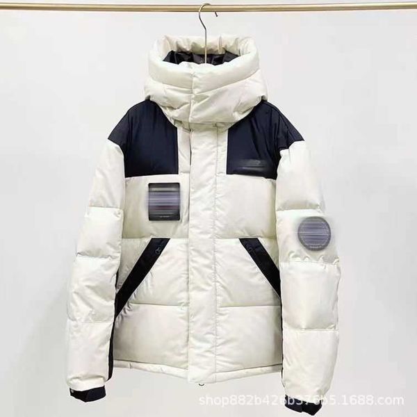 Herrenjacken Hochwertige koreanische Version NB-Abzeichen 2023 Winter-Baumwolljacke mit verdickter mittellanger wasserdichter und warmer Paarjacke für Männer und Frauen