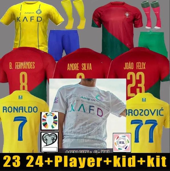 22 23 24 Al Nassr FC Futbol Forması Ronaldo Home Jersey Cr7 Gonzalo Martinez Talisca Ghislain Konan Vincent Aboubakar Erkekler Futbol Gömlek Üçüncü Üçüncü 40 3. 40