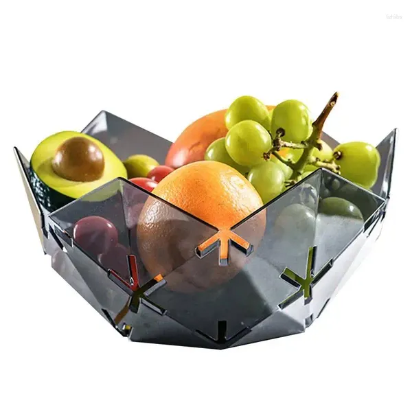Baça de frutas de cozinha tigela de frutas transparentes bandeja de cenas de pétal