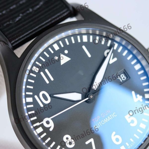 Menwatch caro iwc assistir homens de melhor arma relógios de alta qualidade uhren uhren super luminoso relógios de data new fluorine strap Montre pilot luxe ol83