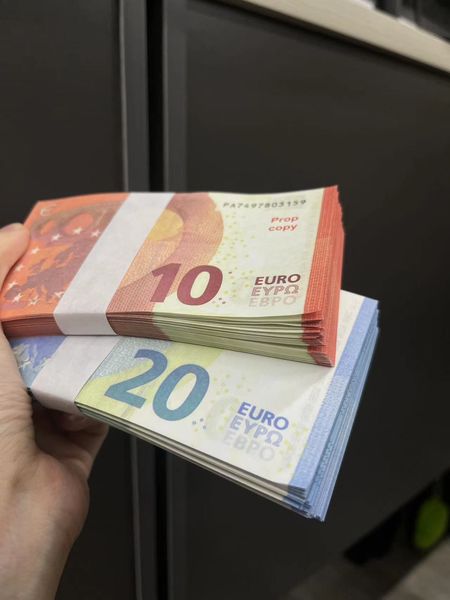 Melhores suprimentos de festa de 3A Fake Banknote 10 20 50 100 200 500 EUROS REALISTA BRAY BAR APS Movie Movie Movie Fauxletes Copiar dinheiro real 1: 2 Tamanho