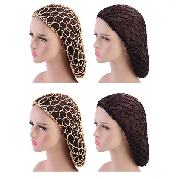Boinas 4 PCs Meninas Bandas da cabeça Acessórios de cabelo NETE Cap protetor de dormir longa chapéu de dormir feminino