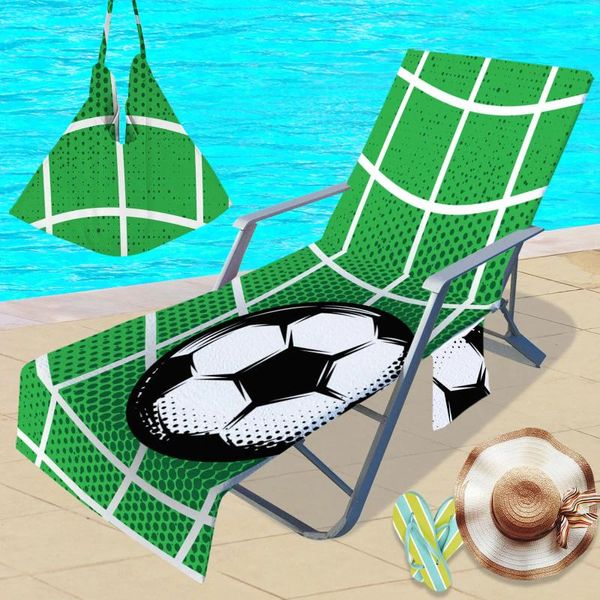 Stuhlabdeckungen Fußball Basketball Baseball Beach Lounge Cover Handtücher Schnelltrocknen im Freien Garten Swimmingpool Faule weiche Matte