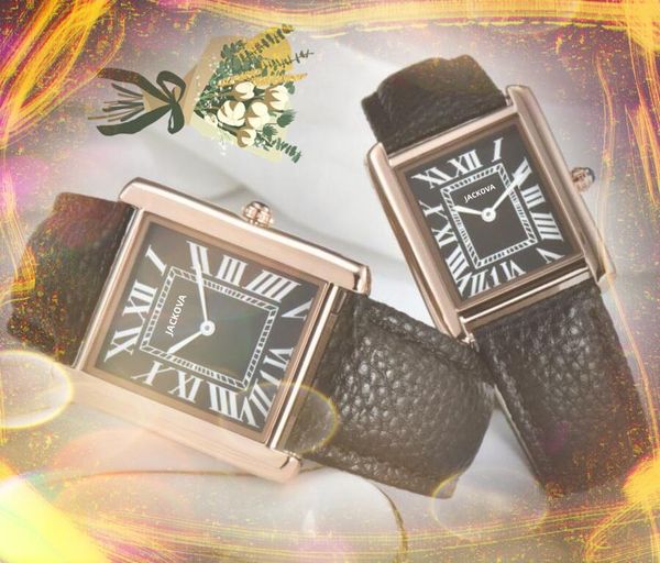 Movimento in quarzo giapponese di lusso Guarda le donne uomini quadrati a due pin Design orologio di alta qualità Ultra sottile amanti unisex orologi da 34 mm 28 mm Gift di piccole dimensioni grandi