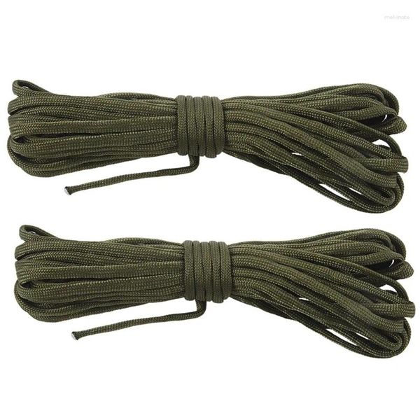 Link Armbänder 2x 7 Seil Paracord Parachute Resistant Camping Überlebensfarbe: Armee Grün Länge: 8m