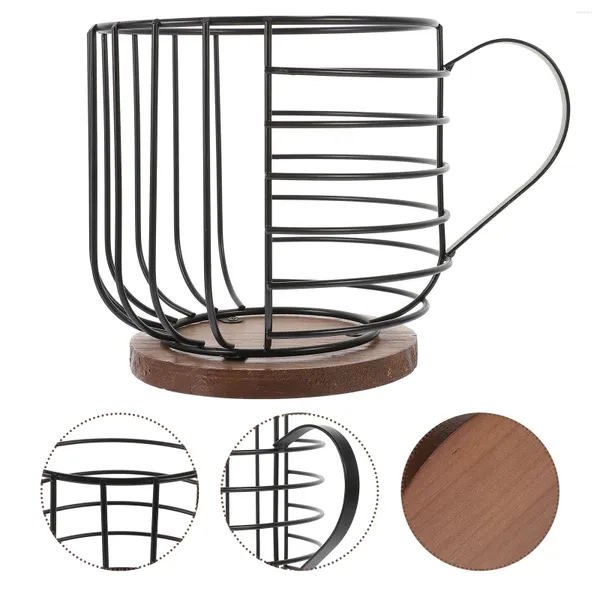 Garrafas de armazenamento Iron Coffee Rack Stand Stand Basce