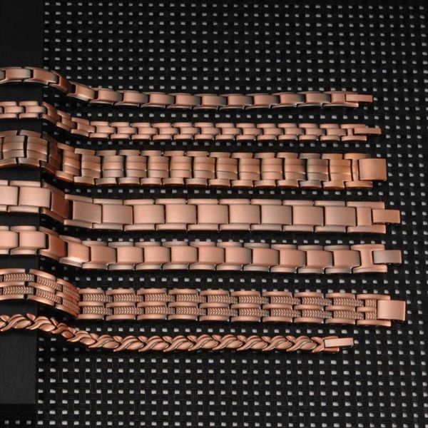 Vinterly Bracelet Men Men Pure Copper Energy Health Chain machy Link vintage S Bangles 210611253V