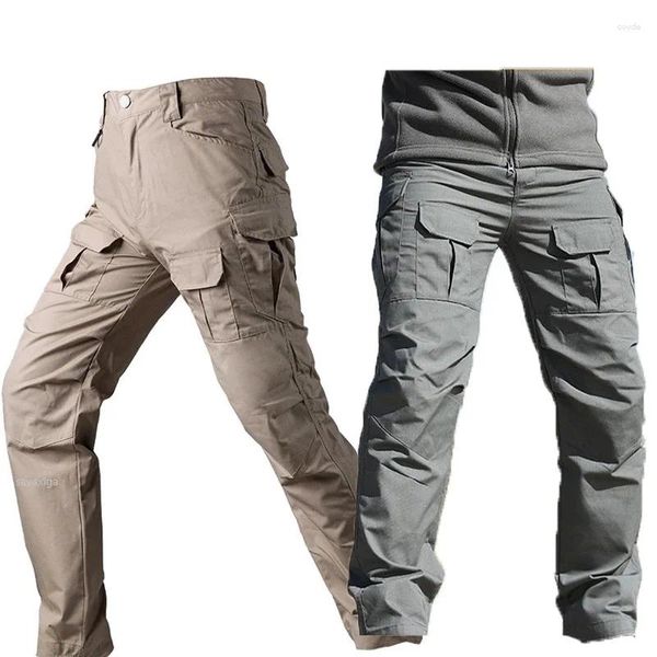 Calças masculinas Multi -bolsos táticos roupas militares cargo de trabalho ao ar livre Homem casual Hip Hop Jogadores urbanos macacões urbanos