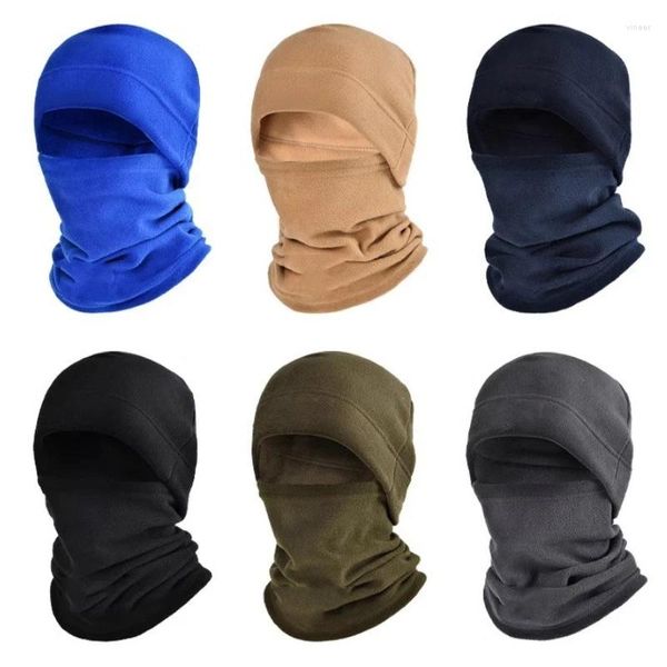 Bandanas Tactical Military Fleece Hats Conjunto de cachecol térmico Capa de cabeça Térmica Inverno Balaclava Máscara de face Sports Cycling Cycling Bonnet Neck Protector