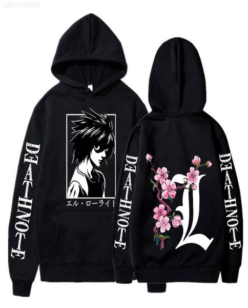 Anime Japanese Death Note Hoodies Men Kawaii Manga Yagami Light Graphic Streetwear Harajuku Unisisex Tops Sweetshirts Unisex G2207201430996