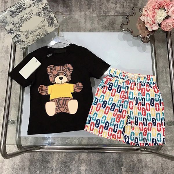 Luxo Designer Brand Baby Kids Roupas Conjuntos de roupas clássicas roupas de roupas infantis Childrens Casaco de verão Letra curta letra letra letra Moda