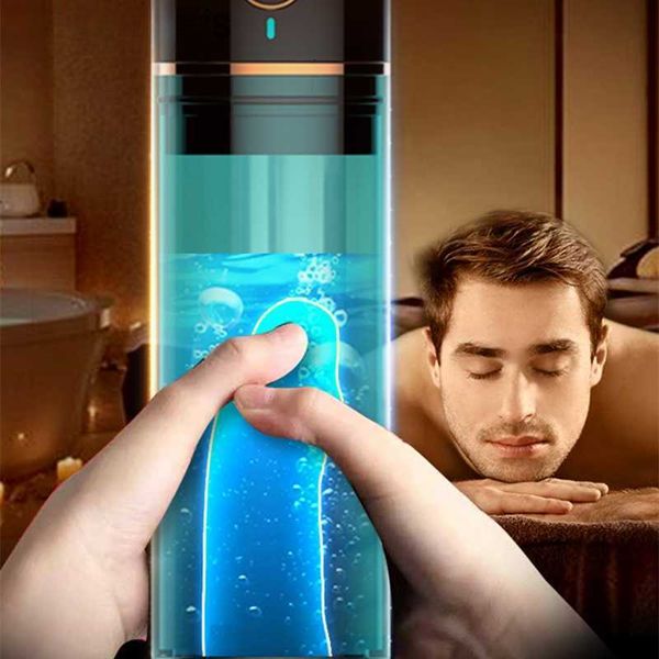 Massager per adulti Pompa a bagno d'acqua automatica Aumento di giocattolo sesso maschi