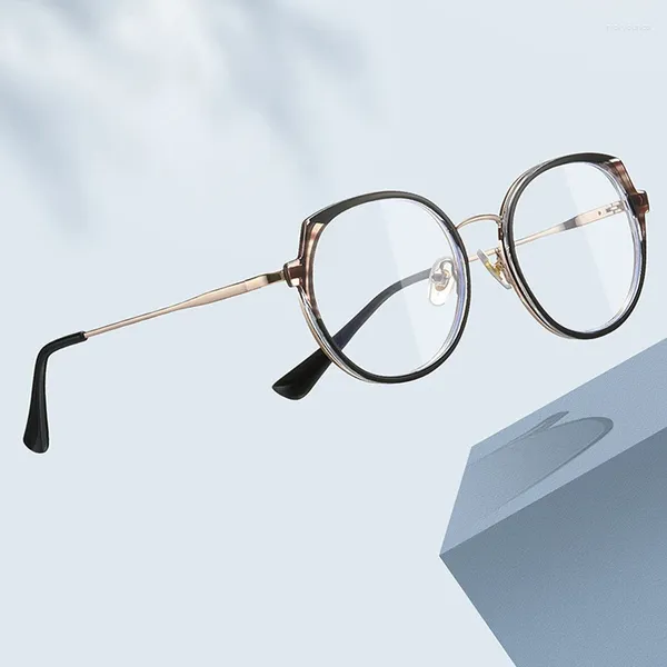 Sonnenbrille Retro Round Optical Recription Damengläser Rahmen Ultra-Licht und komfortable Dänemark Koreanische Design Myopie Glasse 2023