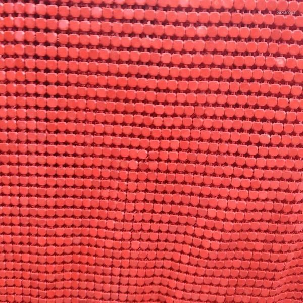 Ткань одежды 45 150 см высокого качества красной металлической металлической сетки для штор.